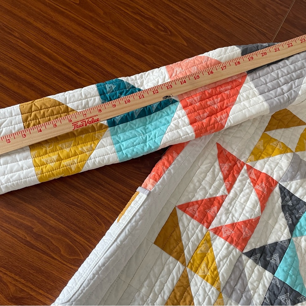 Quilt Coat Geometric Patterned - Multicolor - image 6